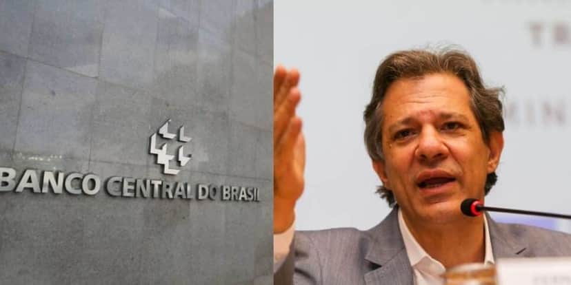 Banco Central / Ministro Haddad - Montagem: TVFOCO Banco Central / Ministro Haddad - Montagem: TVFOCO