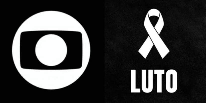 Logo da Globo. imagem de luto (Fotos: Reproduções / Internet / Canva) Logo da Globo. imagem de luto (Fotos: Reproduções / Internet / Canva)