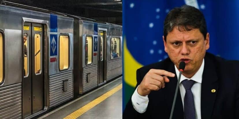 Metrô de São Paulo / Tarcísio de Freitas - Montagem: TVFOCO Metrô de São Paulo / Tarcísio de Freitas - Montagem: TVFOCO