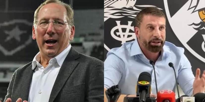 Textor, Botafogo (Foto- Thiago Ribeiro:AGIF : Lance!) Pedrinho, Vasco (Pedrinho em entrevista coletiva no Vasco ) Textor, Botafogo (Foto- Thiago Ribeiro:AGIF : Lance!) Pedrinho, Vasco (Pedrinho em entrevista coletiva no Vasco )