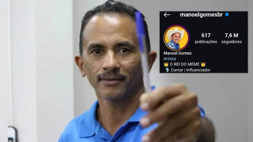 Manoel Gomes, compositor de Caneta Azul, e seu elevado número de seguidores nas redes sociais (Foto: Reprodução/ Instagram) Manoel Gomes, compositor de Caneta Azul, e seu elevado número de seguidores nas redes sociais (Foto: Reprodução/ Instagram)
