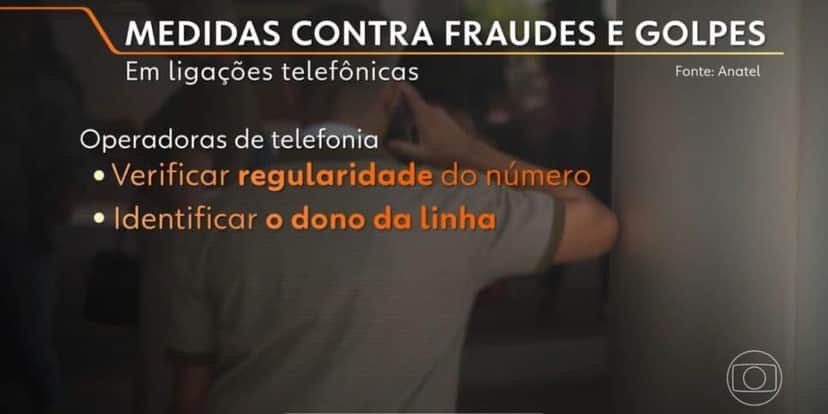 Medidas da Anatel contra fraudes e golpes (Foto: Reprodução / Globo) Medidas da Anatel contra fraudes e golpes (Foto: Reprodução / Globo)