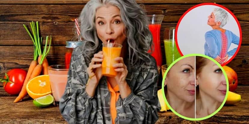 Suco bomba de colágeno, melhora a pele e ameniza as dores de senhoras 60+ (Foto Reprodução/ Montagem/Lennita/Lee/TV Foco/Canva/Freepik/Internet) Suco bomba de colágeno, melhora a pele e ameniza as dores de senhoras 60+ (Foto Reprodução/ Montagem/Lennita/Lee/TV Foco/Canva/Freepik/Internet)