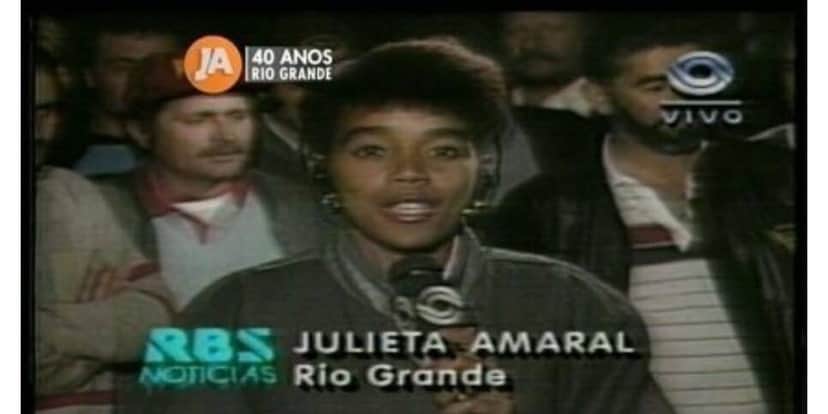 Âncora Julieta Amaral no início da carreira (Foto: Internet) Âncora Julieta Amaral no início da carreira (Foto: Internet)