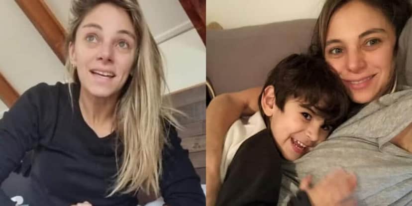 Mariana Derderián, atriz de Floribella, ao lado de eu filho de apenas seis anos (Foto: Reprodução/Montagem TV Foco) Mariana Derderián, atriz de Floribella, ao lado de eu filho de apenas seis anos (Foto: Reprodução/Montagem TV Foco)