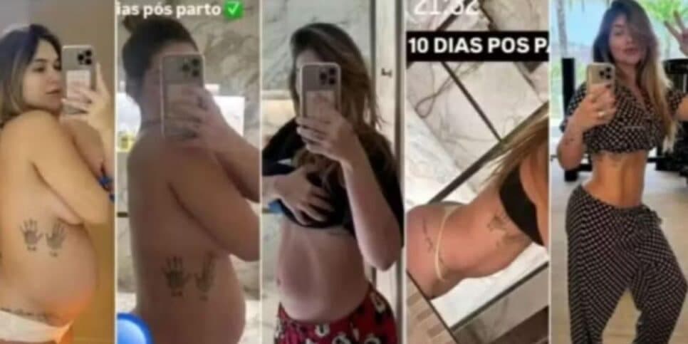 Evolução pré e pós parto de Virginia Fonseca (Foto Reprodução/Montagem/Lennita/Tv Foco/Instagram) Evolução pré e pós parto de Virginia Fonseca (Foto Reprodução/Montagem/Lennita/Tv Foco/Instagram)