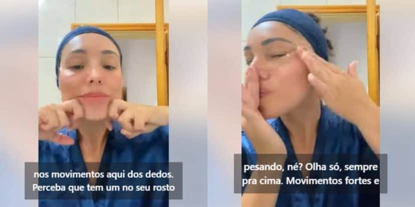 Faça movimentos fortes com os dedos (Reprodução: Facebook) Faça movimentos fortes com os dedos (Reprodução: Facebook)