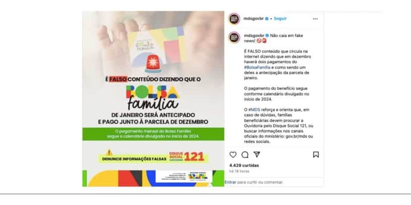 Anúncio MDS (Foto: Reprodução / Instagram) Anúncio MDS (Foto: Reprodução / Instagram)