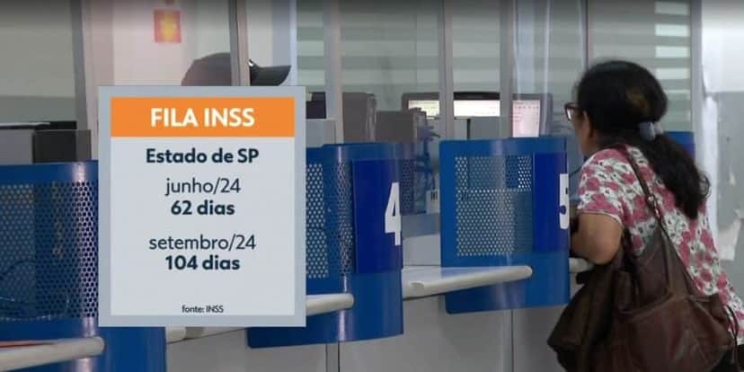 Fila do INSS (Foto: Reprodução / Globo) Fila do INSS (Foto: Reprodução / Globo)