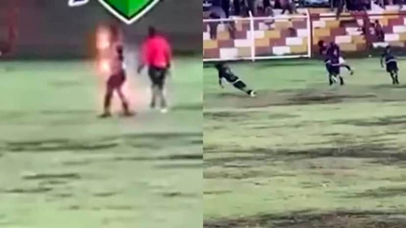 Jogador morre ao ser atingido por um raio durante partida - Reprodução / Contigo Jogador morre ao ser atingido por um raio durante partida - Reprodução / Contigo