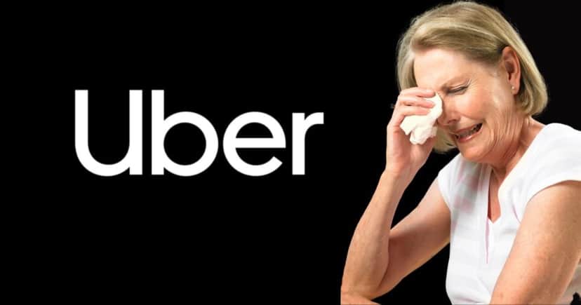 Logo da Uber e mulher chorando (Fotos: Reprodução / Canva) Logo da Uber e mulher chorando (Fotos: Reprodução / Canva)