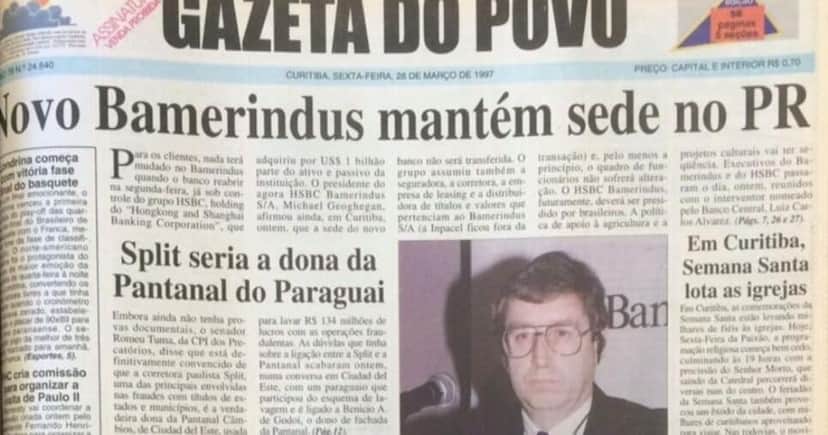 Notícia divulgada sobre a compra do Bamerindus pelo HSBC (Foto Reprodução/Internet) Notícia divulgada sobre a compra do Bamerindus pelo HSBC (Foto Reprodução/Internet)