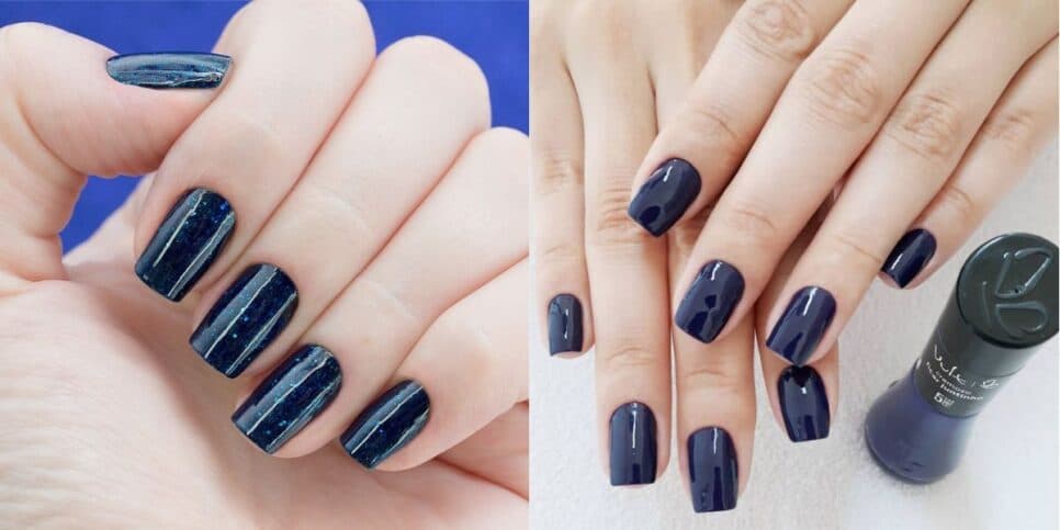 Esmalte azul marinho (Reprodução/Pinterest) Esmalte azul marinho (Reprodução/Pinterest)