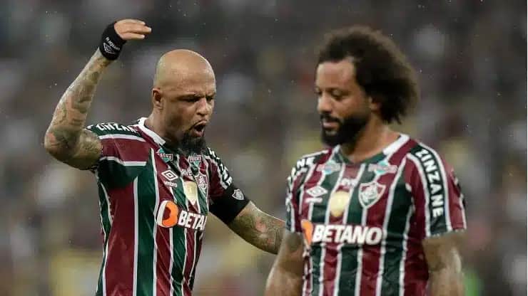 Felipe Melo e Marcelo, do Fluminense - Foto: Internet Felipe Melo e Marcelo, do Fluminense - Foto: Internet