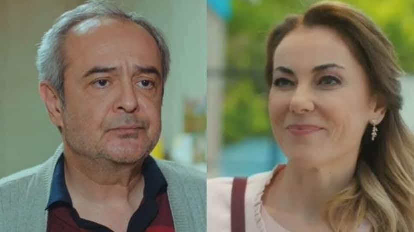 Enver se depara com Julide na porta da escola das crianças (Foto: Reprodução/ Record TV) Enver se depara com Julide na porta da escola das crianças (Foto: Reprodução/ Record TV)