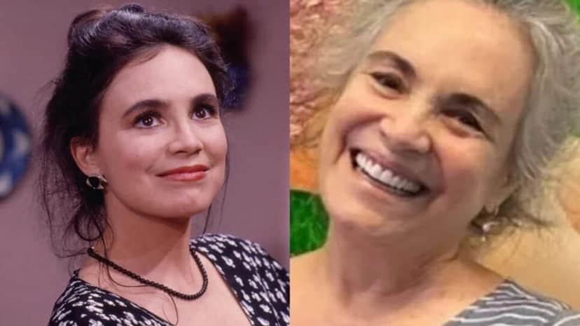 Antes e depois de Regina Duarte, após quase 4 décadas da novela (Fotos: Reprodução/ Divulgação/ Instagram/ Montagem TV Foco) Antes e depois de Regina Duarte, após quase 4 décadas da novela (Fotos: Reprodução/ Divulgação/ Instagram/ Montagem TV Foco)