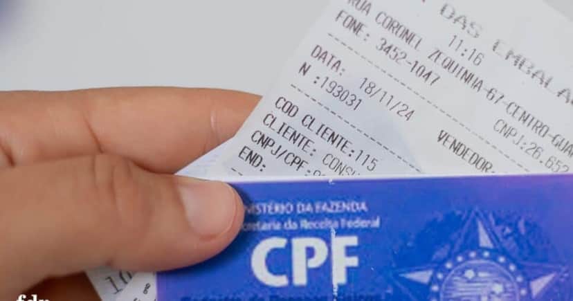 CPF na nota fiscal (Foto: Reprodução/ Internet) CPF na nota fiscal (Foto: Reprodução/ Internet)