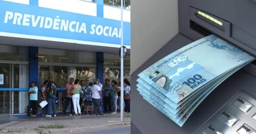 INSS / Cédulas de 100 reais - Montagem: TVFOCO INSS / Cédulas de 100 reais - Montagem: TVFOCO