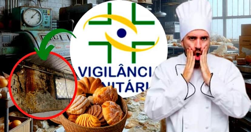 Vigilância Sanitária interdita padaria em após situação de insalubridade (Foto Reprodução/Montagem/Lennita/Canva/Tv Foco) Vigilância Sanitária interdita padaria em após situação de insalubridade (Foto Reprodução/Montagem/Lennita/Canva/Tv Foco)