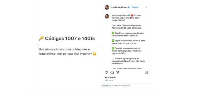 Publicação Ingrid Magalhães (Foto: Reprodução / Instagram) Publicação Ingrid Magalhães (Foto: Reprodução / Instagram)