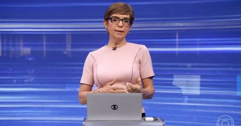Renata Lo Prete durante o Jornal da Globo (Foto: Reprodução/Globo) Renata Lo Prete durante o Jornal da Globo (Foto: Reprodução/Globo)