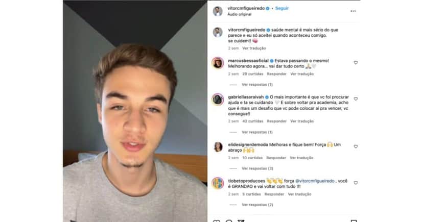 Ex-ator mirim conta sua experiência com a ansiedade (Reprodução/Instagram) Ex-ator mirim conta sua experiência com a ansiedade (Reprodução/Instagram)