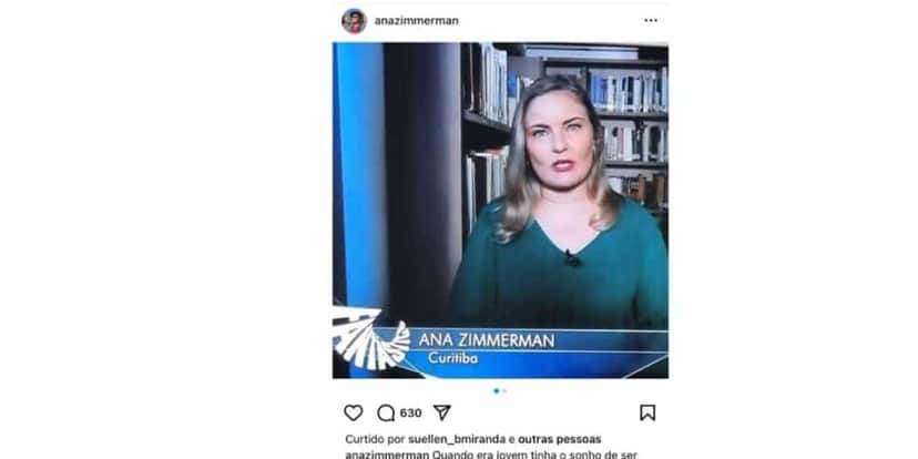 Ana Zimmerman no Fantástico (Foto: Internet) Ana Zimmerman no Fantástico (Foto: Internet)