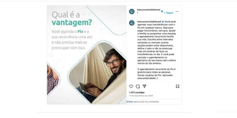 Anuncio Banco Central (Foto: Reprodução / Instagram) Anuncio Banco Central (Foto: Reprodução / Instagram)