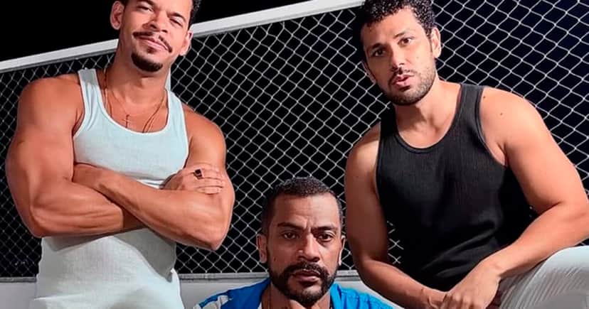 Atores Amaury Lorenzo, Samuel de Assis e Felipe Velozo - Foto - Instagram Atores Amaury Lorenzo, Samuel de Assis e Felipe Velozo - Foto - Instagram