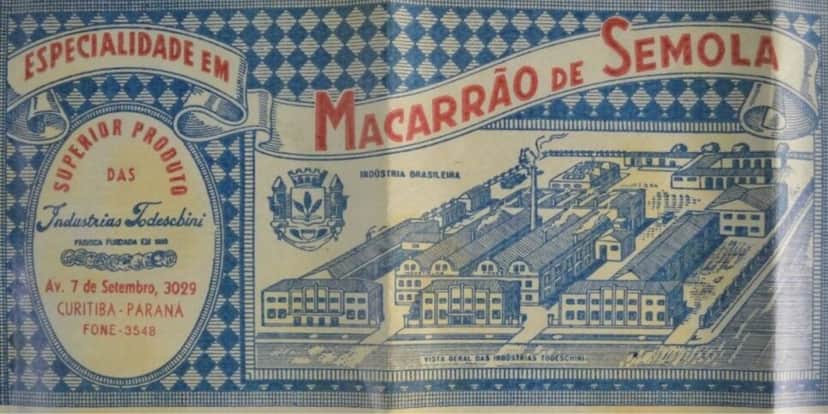 Rótulo antigo de macarrão Todeschini (Foto Reprodução/Italianíssimo) Rótulo antigo de macarrão Todeschini (Foto Reprodução/Italianíssimo)