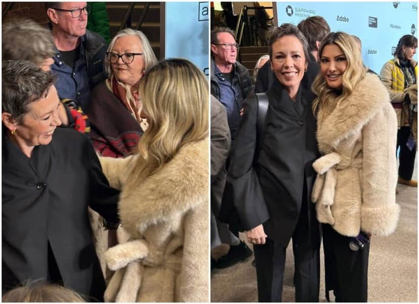 Antônia Fontenelle e Olivia Colman no Festival Sundance - Foto: Divulgação Antônia Fontenelle e Olivia Colman no Festival Sundance - Foto: Divulgação
