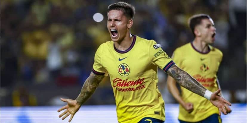 Brian Rodríguez defende o América do México (Reprodução: América do México) Brian Rodríguez defende o América do México (Reprodução: América do México)
