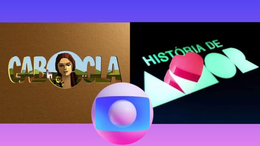 Adeus para 'Cabocla' e boas-vindas para regresso de 'História de Amor', após 30 anos (Fotos: Reprodução/ Globo/ Montagem TV Foco) Adeus para 'Cabocla' e boas-vindas para regresso de 'História de Amor', após 30 anos (Fotos: Reprodução/ Globo/ Montagem TV Foco)