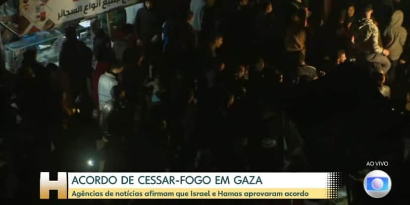 Cessar-fogo entre Israel e o Hamas (Foto: Reprodução / Globo) Cessar-fogo entre Israel e o Hamas (Foto: Reprodução / Globo)