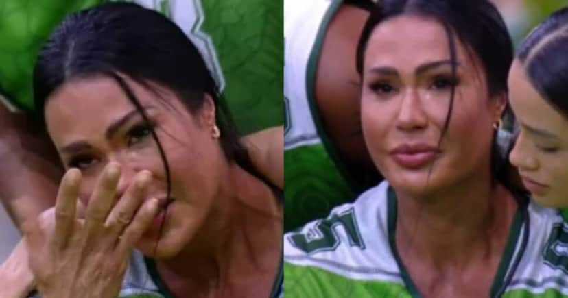 Gracyanne Barbosa chora em prova do BBB 25 (Foto: Reprodução/Montagem TV Foco) Gracyanne Barbosa chora em prova do BBB 25 (Foto: Reprodução/Montagem TV Foco)