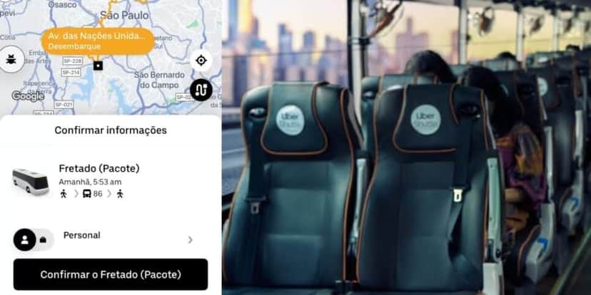O valor da corrida estava R$34 no Shuttle (Reprodução: Montagem TV Foco) O valor da corrida estava R$34 no Shuttle (Reprodução: Montagem TV Foco)