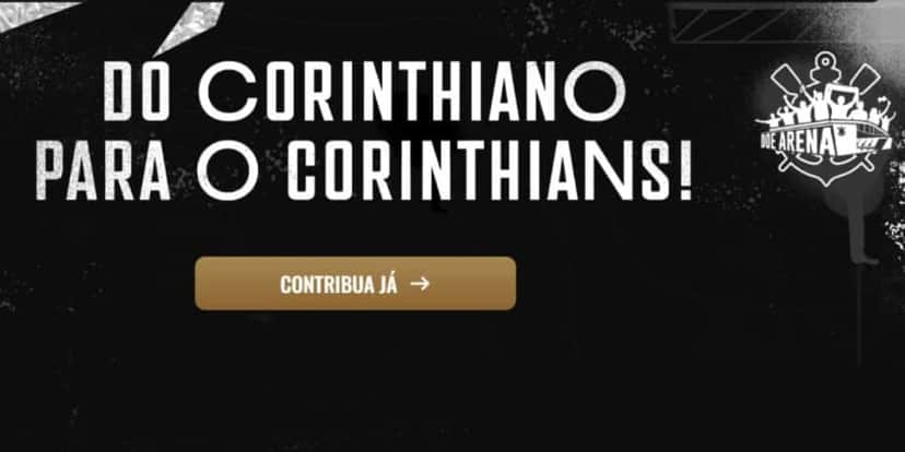 Ainda tem como doar na vaquinha (Reprodução: Corinthians) Ainda tem como doar na vaquinha (Reprodução: Corinthians)