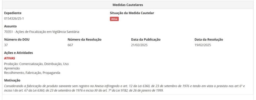 Resolução da ANVISA contra água sanitária parte 2 (Foto Reprodução/ANVISA) Resolução da ANVISA contra água sanitária parte 2 (Foto Reprodução/ANVISA)