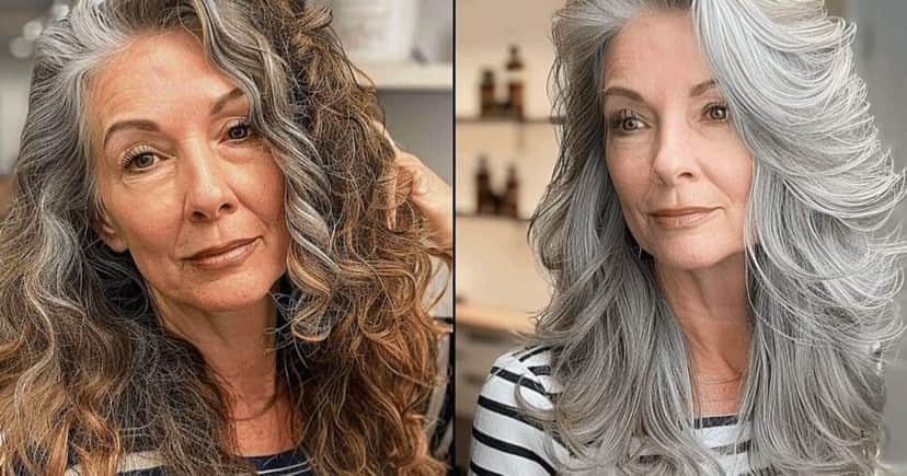 Cabelos longos em camadas - Antes e depois (Foto Reprodução/Pinterest) Cabelos longos em camadas - Antes e depois (Foto Reprodução/Pinterest)