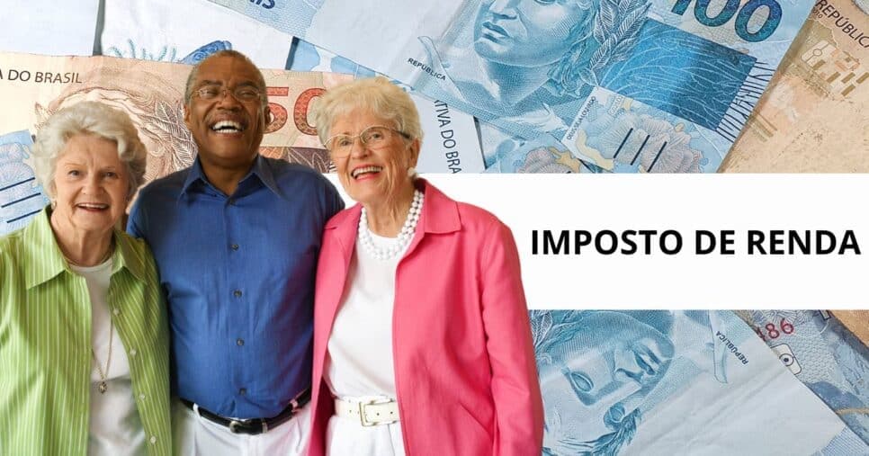 Notas de Real, idosos e imposto de renda (Fotos: Reproduções / Canva) Notas de Real, idosos e imposto de renda (Fotos: Reproduções / Canva)