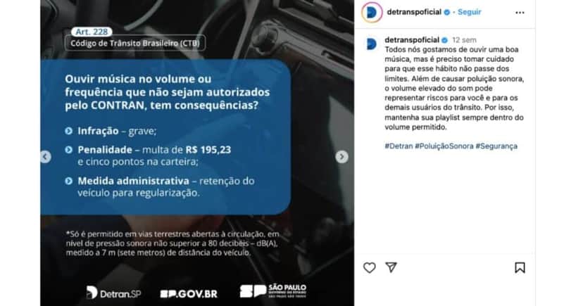 Comunicado do DETRANSP (Reprodução/Internet) Comunicado do DETRANSP (Reprodução/Internet)