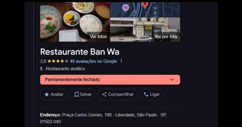 Infelizmente o Ban Wa fechou as portas de vez após não resistir o impacto negativo (Foto Reprodução/Google) Infelizmente o Ban Wa fechou as portas de vez após não resistir o impacto negativo (Foto Reprodução/Google)