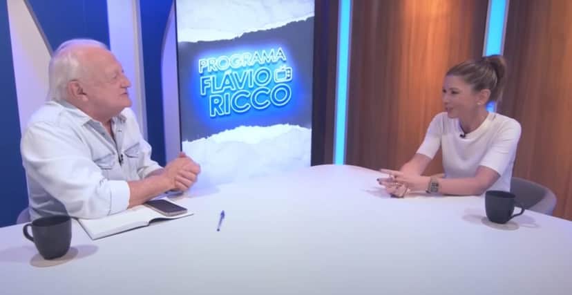 Programa Flávio Ricco estreia com presença da filha de Silvio Santos (Foto: Reprodução/ YouTube/ Leo Dias TV) Programa Flávio Ricco estreia com presença da filha de Silvio Santos (Foto: Reprodução/ YouTube/ Leo Dias TV)
