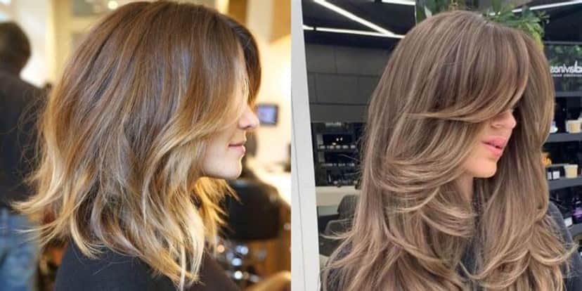 Corte de cabelo Kitty Cut e Butterfly (Reprodução: Montagem TV Foco) Corte de cabelo Kitty Cut e Butterfly (Reprodução: Montagem TV Foco)