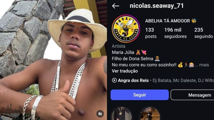 Assassinato de Influenciador/ criador de conteúdo, que contava com engajamento alto em vídeos de humor e dia a dia (Fotos: Reprodução/ Instagram/ Montagem) Assassinato de Influenciador/ criador de conteúdo, que contava com engajamento alto em vídeos de humor e dia a dia (Fotos: Reprodução/ Instagram/ Montagem)
