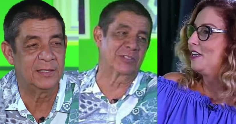 Zeca Pagodinho durante conversa com Mônica Ramos (Foto: Reprodução/Youtube/Montagem TV Foco) Zeca Pagodinho durante conversa com Mônica Ramos (Foto: Reprodução/Youtube/Montagem TV Foco)