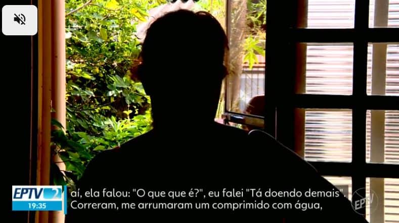 Depoimento da vítima (Foto Reprodução/EPTV/Globo) Depoimento da vítima (Foto Reprodução/EPTV/Globo)