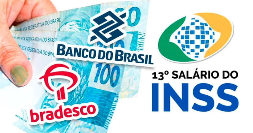 Bradesco e Banco do Brasil - 13º salário do INSS (Foto: Reprodução) Bradesco e Banco do Brasil - 13º salário do INSS (Foto: Reprodução)