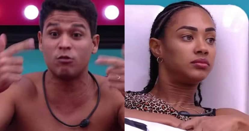 Aline recebe conselho de Guilherme no reality show da Globo (Foto: Reprodução/Montagem TV Foco) Aline recebe conselho de Guilherme no reality show da Globo (Foto: Reprodução/Montagem TV Foco)