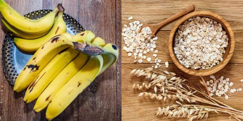 Banana e aveia ajudam a hidratar a pele (Reprodução: Montagem TV Foco) Banana e aveia ajudam a hidratar a pele (Reprodução: Montagem TV Foco)